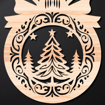 Intra απο ξύλο plywood 3mm-4mm πάχος Χριστουγεννιάτικο Στολίδι Δίασταση 8x8 cm INTRAFABR-110145045 - Image 1