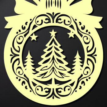 Intra απο ξύλο plywood 3mm-4mm πάχος Χριστουγεννιάτικο Στολίδι Δίασταση 8x8 cm INTRAFABR-110145045 - Image 2