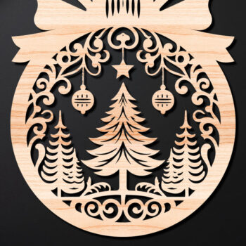 Intra απο ξύλο plywood 3mm-4mm πάχος Χριστουγεννιάτικο Στολίδι Δίασταση 8x8 cm INTRAFABR-110145086 - Image 1