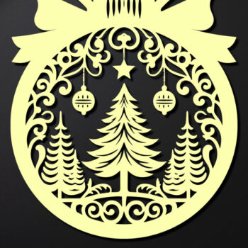 Intra απο ξύλο plywood 3mm-4mm πάχος Χριστουγεννιάτικο Στολίδι Δίασταση 8x8 cm INTRAFABR-110145086 - Image 2