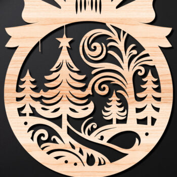 Intra απο ξύλο plywood 3mm-4mm πάχος Χριστουγεννιάτικο Στολίδι Δίασταση 8x8 cm INTRAFABR-110145121 - Image 1