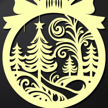 Intra απο ξύλο plywood 3mm-4mm πάχος Χριστουγεννιάτικο Στολίδι Δίασταση 8x8 cm INTRAFABR-110145121 - Image 2