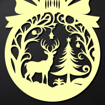 Intra απο ξύλο plywood 3mm-4mm πάχος Χριστουγεννιάτικο Στολίδι Δίασταση 8x8 cm INTRAFABR-110212319 - Image 2