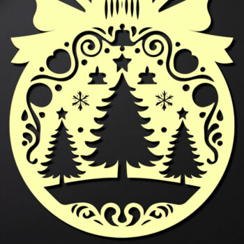 Intra απο ξύλο plywood 3mm-4mm πάχος Χριστουγεννιάτικο Στολίδι Δίασταση 8x8 cm INTRAFABR-110212326 - Image 2