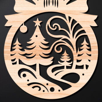 Intra απο ξύλο plywood 3mm-4mm πάχος Χριστουγεννιάτικο Στολίδι Δίασταση 8x8 cm INTRAFABR-110212331 - Image 1