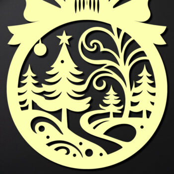 Intra απο ξύλο plywood 3mm-4mm πάχος Χριστουγεννιάτικο Στολίδι Δίασταση 8x8 cm INTRAFABR-110212331 - Image 2