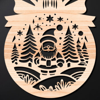 Intra απο ξύλο plywood 3mm-4mm πάχος Χριστουγεννιάτικο Στολίδι Δίασταση 8x8 cm INTRAFABR-110212386 - Image 1