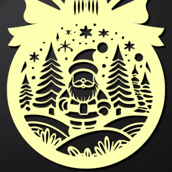 Intra απο ξύλο plywood 3mm-4mm πάχος Χριστουγεννιάτικο Στολίδι Δίασταση 8x8 cm INTRAFABR-110212386 - Image 2