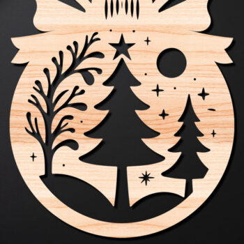 Intra απο ξύλο plywood 3mm-4mm πάχος Χριστουγεννιάτικο Στολίδι Δίασταση 8x8 cm INTRAFABR-110212392 - Image 1