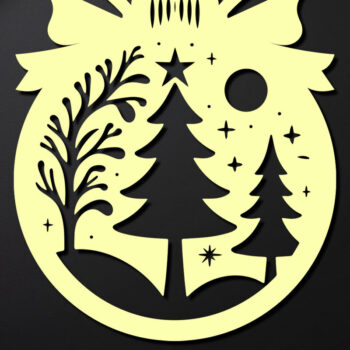 Intra απο ξύλο plywood 3mm-4mm πάχος Χριστουγεννιάτικο Στολίδι Δίασταση 8x8 cm INTRAFABR-110212392 - Image 2