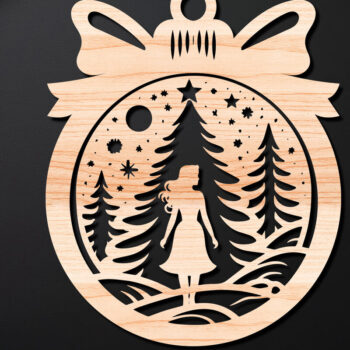 Intra απο ξύλο plywood 3mm-4mm πάχος Χριστουγεννιάτικο Στολίδι Δίασταση 8x8 cm INTRAFABR-110254986 - Image 1