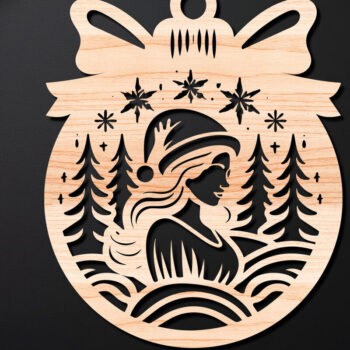 Intra απο ξύλο plywood 3mm-4mm πάχος Χριστουγεννιάτικο Στολίδι Δίασταση 8x8 cm INTRAFABR-110255000 - Image 1