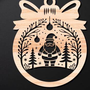 Intra απο ξύλο plywood 3mm-4mm πάχος Χριστουγεννιάτικο Στολίδι Δίασταση 8x8 cm INTRAFABR-110255028 - Image 1