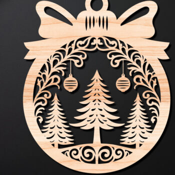 Intra απο ξύλο plywood 3mm-4mm πάχος Χριστουγεννιάτικο Στολίδι Δίασταση 8x8 cm INTRAFABR-110255042 - Image 1