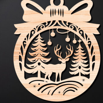 Intra απο ξύλο plywood 3mm-4mm πάχος Χριστουγεννιάτικο Στολίδι Δίασταση 8x8 cm INTRAFABR-110255094 - Image 1