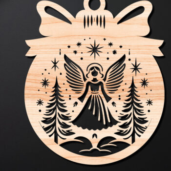 Intra απο ξύλο plywood 3mm-4mm πάχος Χριστουγεννιάτικο Στολίδι Δίασταση 8x8 cm INTRAFABR-110255102 - Image 1