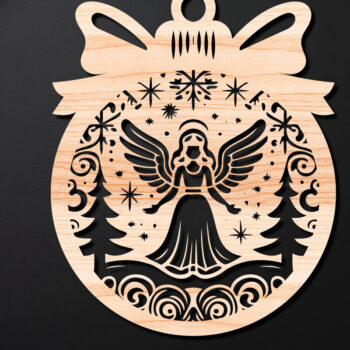 Intra απο ξύλο plywood 3mm-4mm πάχος Χριστουγεννιάτικο Στολίδι Δίασταση 8x8 cm INTRAFABR-110255108 - Image 1