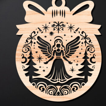 Intra απο ξύλο plywood 3mm-4mm πάχος Χριστουγεννιάτικο Στολίδι Δίασταση 8x8 cm INTRAFABR-110255127 - Image 1