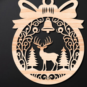 Intra απο ξύλο plywood 3mm-4mm πάχος Χριστουγεννιάτικο Στολίδι Δίασταση 8x8 cm INTRAFABR-110255144 - Image 1