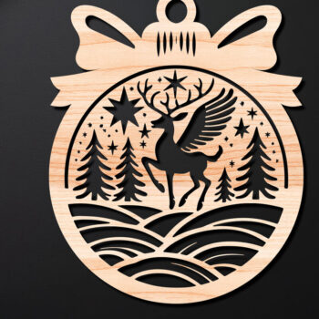 Intra απο ξύλο plywood 3mm-4mm πάχος Χριστουγεννιάτικο Στολίδι Δίασταση 8x8 cm INTRAFABR-110255163 - Image 1