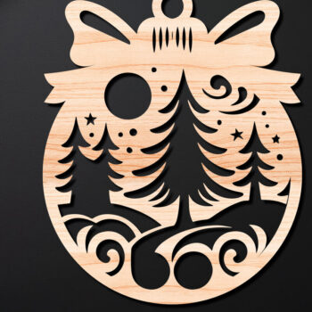 Intra απο ξύλο plywood 3mm-4mm πάχος Χριστουγεννιάτικο Στολίδι Δίασταση 8x8 cm INTRAFABR-110255179 - Image 1