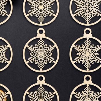 Intra απο ξύλο plywood 3mm-4mm πάχος Χριστουγεννιάτικο στολίδι Δίασταση 8x8 cm INTRAFABR-79666390 - Image 2