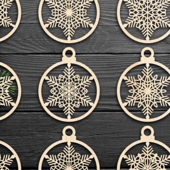 Intra απο ξύλο plywood 3mm-4mm πάχος Χριστουγεννιάτικο στολίδι Δίασταση 8x8 cm INTRAFABR-79666390 - Image 3