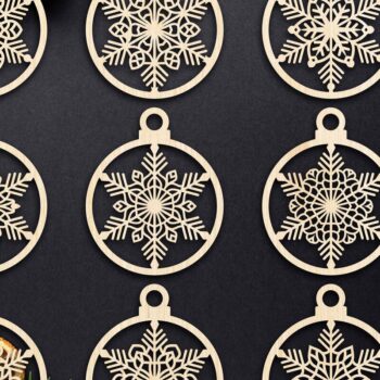 Intra απο ξύλο plywood 3mm-4mm πάχος Χριστουγεννιάτικο στολίδι Δίασταση 8x8 cm INTRAFABR-79666399 - Image 1