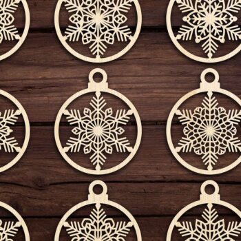 Intra απο ξύλο plywood 3mm-4mm πάχος Χριστουγεννιάτικο στολίδι Δίασταση 8x8 cm INTRAFABR-79666399 - Image 2