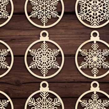 Intra απο ξύλο plywood 3mm-4mm πάχος Χριστουγεννιάτικο στολίδι Δίασταση 8x8 cm INTRAFABR-79666406 - Image 1