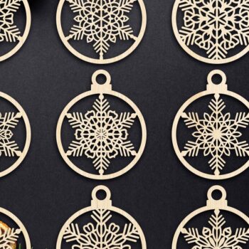 Intra απο ξύλο plywood 3mm-4mm πάχος Χριστουγεννιάτικο στολίδι Δίασταση 8x8 cm INTRAFABR-79666406 - Image 3