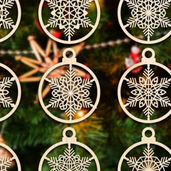 Intra απο ξύλο plywood 3mm-4mm πάχος Χριστουγεννιάτικο στολίδι Δίασταση 8x8 cm INTRAFABR-79666416 - Image 2