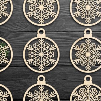 Intra απο ξύλο plywood 3mm-4mm πάχος Χριστουγεννιάτικο στολίδι Δίασταση 8x8 cm INTRAFABR-79666421 - Image 1