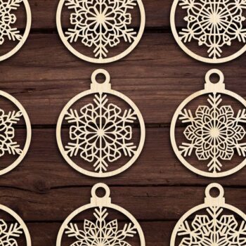 Intra απο ξύλο plywood 3mm-4mm πάχος Χριστουγεννιάτικο στολίδι Δίασταση 8x8 cm INTRAFABR-79666421 - Image 2