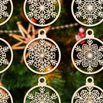 Intra απο ξύλο plywood 3mm-4mm πάχος Χριστουγεννιάτικο στολίδι Δίασταση 8x8 cm INTRAFABR-79666421 - Image 3