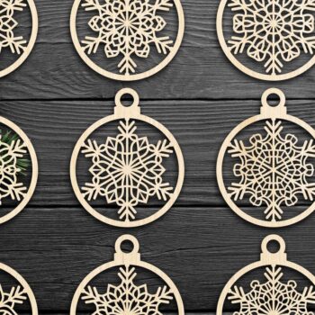 Intra απο ξύλο plywood 3mm-4mm πάχος Χριστουγεννιάτικο στολίδι Δίασταση 8x8 cm INTRAFABR-79666428 - Image 1