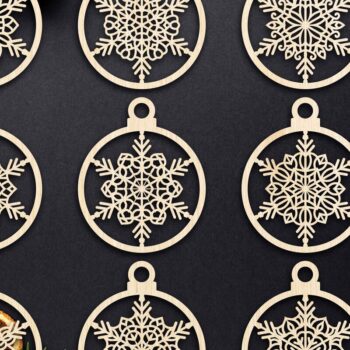 Intra απο ξύλο plywood 3mm-4mm πάχος Χριστουγεννιάτικο στολίδι Δίασταση 8x8 cm INTRAFABR-79666777 - Image 1