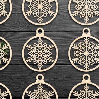 Intra απο ξύλο plywood 3mm-4mm πάχος Χριστουγεννιάτικο στολίδι Δίασταση 8x8 cm INTRAFABR-79666779 - Image 2