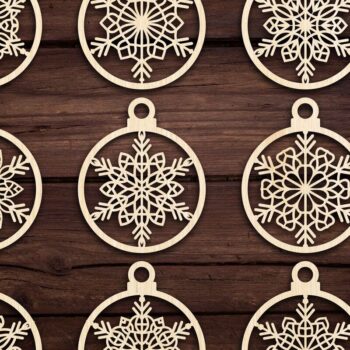 Intra απο ξύλο plywood 3mm-4mm πάχος Χριστουγεννιάτικο στολίδι Δίασταση 8x8 cm INTRAFABR-79666779 - Image 3