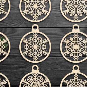 Intra απο ξύλο plywood 3mm-4mm πάχος Χριστουγεννιάτικο στολίδι Δίασταση 8x8 cm INTRAFABR-79666790 - Image 2