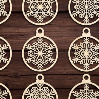 Intra απο ξύλο plywood 3mm-4mm πάχος Χριστουγεννιάτικο στολίδι Δίασταση 8x8 cm INTRAFABR-79666790 - Image 3