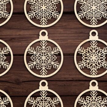 Intra απο ξύλο plywood 3mm-4mm πάχος Χριστουγεννιάτικο στολίδι Δίασταση 8x8 cm INTRAFABR-79666796 - Image 1