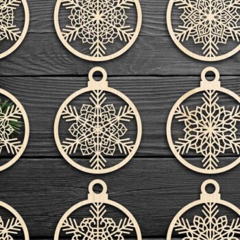 Intra απο ξύλο plywood 3mm-4mm πάχος Χριστουγεννιάτικο στολίδι Δίασταση 8x8 cm INTRAFABR-79666796 - Image 2