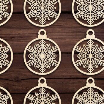 Intra απο ξύλο plywood 3mm-4mm πάχος Χριστουγεννιάτικο στολίδι Δίασταση 8x8 cm INTRAFABR-79666802 - Image 2