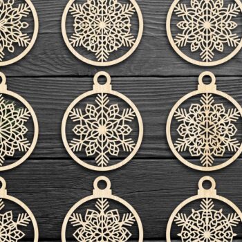 Intra απο ξύλο plywood 3mm-4mm πάχος Χριστουγεννιάτικο στολίδι Δίασταση 8x8 cm INTRAFABR-79666808 - Image 2