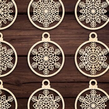 Intra απο ξύλο plywood 3mm-4mm πάχος Χριστουγεννιάτικο στολίδι Δίασταση 8x8 cm INTRAFABR-79666808 - Image 3