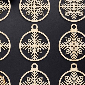 Intra απο ξύλο plywood 3mm-4mm πάχος Χριστουγεννιάτικο στολίδι Δίασταση 8x8 cm INTRAFABR-79666813 - Image 1