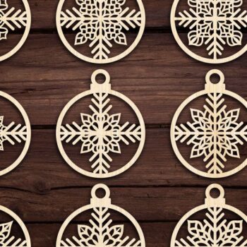 Intra απο ξύλο plywood 3mm-4mm πάχος Χριστουγεννιάτικο στολίδι Δίασταση 8x8 cm INTRAFABR-79666813 - Image 3