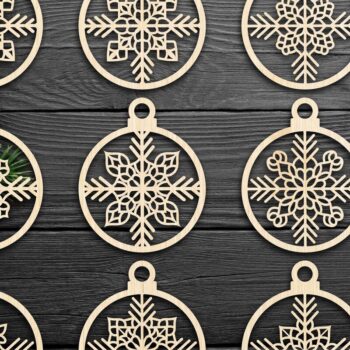 Intra απο ξύλο plywood 3mm-4mm πάχος Χριστουγεννιάτικο στολίδι Δίασταση 8x8 cm INTRAFABR-79666818 - Image 1