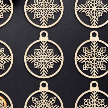 Intra απο ξύλο plywood 3mm-4mm πάχος Χριστουγεννιάτικο στολίδι Δίασταση 8x8 cm INTRAFABR-79667398 - Image 1